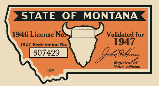 (image for) 1947 Montana Registration Sticker